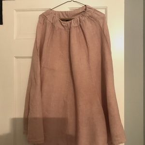 Luca pink, Italian linen skirt